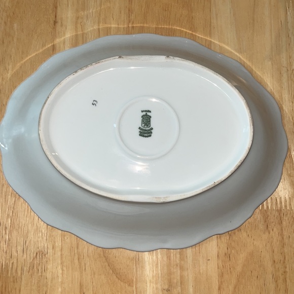 Vintage Schumann Arzberg Bavaria Hand-painted WILD ROSE Oval Relish/Celery Dish. - Picture 4 of 10